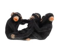 Hemobllo Figurines Singes Résine Ne Voir Entendre Dire Décor Maison Bureau Compactes et Polyvalentes Cadeau Original