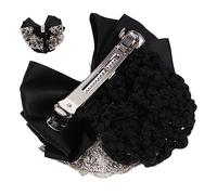 Hemobllo Filets à Chignon Noirs en Nylon, Lot de 2, Taille Moyenne, Accessoires pour Chignons de Cheveux pour Femmes, Usage Professionnel Bureau, Couvre-chignons pour Employées et Hôtesses