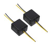Hemobllo Filtre de Puissance de Voiture 12V 2pcs, Anti-parasites, réduction du Bruit Audio, Installation Facile, Alimentation Stable pour autoradio, véhicule et Camion