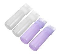 Hemobllo Flacon Applicateur de Capillaire en Plastique 4Pcs Outil de Coloration Peigne à pour Salon et Usage Domestique Facile à Nettoyer Précision d'Application