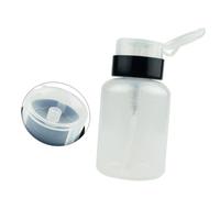 Hemobllo Flacon Pompe Verrouillable pour Dissolvant Vernis Ongles Bouteille Plastique Pression Anti-gaspillage Distributeur Pratique pour Remover et Démaquillant Voyage