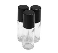 Hemobllo Flacon Roll-on Huile Essentielle 4 Pièces 30 Ml Cylindrique Transparent Noir Portable Anti-fuite Rechargeable Pour Voyage Usage Domestique