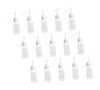 Hemobllo Flacons de Précision pour Colle 10 ML 15 Pièces, Embout Aiguille Métal, Bouteilles Souples PE Transparentes, pour Bricolage, Quilling et Artisanat Créatif