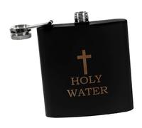 Hemobllo Flasque à Bénite Acier Inoxydable Croix Bouteille Portable pour Baptême Activités de Plein Air Flasque Multifonction pour Vin Whisky Etc
