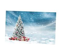 Hemobllo Fond Photo Arrière-Plan de Noël Enneigé Sapin Décor pour Fêtes et Événements