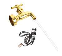 Hemobllo Fontaine de Jardin Invisible avec Robinet Décoratif Lumineux Fontaine Eau Portable et Légère Ornement Artistique pour Cour Extérieure Kit Complet avec Pompe et Éclairage LED