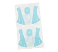 Hemobllo Formulaires de Guide pour Nail Art en Pvc Bleu, 100 Feuilles Réutilisables pour Extension Rapide D'ongles, pour Manucure DIY et Pose Professionnelle