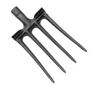 Hemobllo Fourche à Creuser Robuste en Acier à Quatre Dents pour Jardinage et Agriculture Outil de Préparation Sol Fourche de Rechange pour Ameublir Sol et Travailler