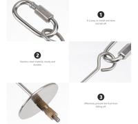 Hemobllo Fourchette à Fruits Suspendue en Acier Inoxydable Grosse Taille pour Perroquets, Jouet à Mordre Solide, Accessoire Ludique pour Cages D’Oiseaux et Perruches