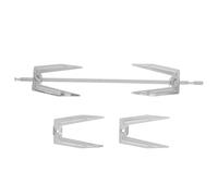 Hemobllo Fourchettes à Rôtir Le Poulet INOX pour Barbecue Et Four Électrique, 3 Pièces, Outil Rotatif Multifonction pour Griller Viande Et Volaille