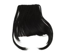 Hemobllo Frange à Clip Fausse Air Hair Naturelle avec Tempes Extension Cheveux Synthétiques Facile à Porter pour Visage et Style