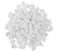 Hemobllo Galets Blancs Naturels pour Cactus et Vase, Pierres Décoratives | Gravier Décoratif pour Terrarium, Galets D'extérieur, Drainage, Protection de Surface, Aquarium