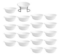 Hemobllo Gamelles Jetables en Papier pour Chats et Petits Chiens Lot de 20 Set de Pièces avec Support Noir Ouvert Biodégradables et Pratiques pour Alimentation Intérieure et Extérieure