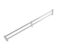Hemobllo Garde-Corps pour Étagère à Vin en Acier Inoxydable Argenté | Protection Anti-chute, Installation Rapide, pour Meuble de Rangement et Zones D’exposition, Réduit les Risques de Bris
