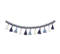 Hemobllo Garniture de Franges de Rideau en Polyester 1 Mètre Bleu Roi Accessoire Déco DIY pour Couture Bordure à Pompons pour Rideaux Coussins et Tissus Décoratifs