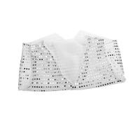 Hemobllo Gilet Pailleté Blanc pour Garçon Fille Style Disco Veste Scintillante pour Danse Jazz Costume Paillette Scène Garçons et Filles