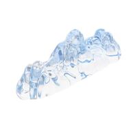 Hemobllo Glass Calligraphy Brush Rest Stand Crystal Mountain Pen Holder Paperweight For Chinese Calligraphy Practice Versatile Writing Brush Rack And Artistic Tool Accessory In Sea