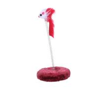 Hemobllo gobelet pour Chat taquin Chaton Fournitures de Jouets pour Chats Stimuler Les Jouets pour Chat Anneau de Dentition Chaton Peluche Rouge Couleur Aléatoire
