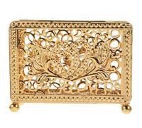 Hemobllo Grand Porte-Serviettes en Alliage Doré de Cœur pour Table, Design Simple et Décoratif, Usage sur Table, Cuisine et Ktv