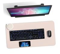 Hemobllo Grand Tapis de Souris Cuir et Liège Double Face Multi-Usage sous-Main Bureau Confortable et Facile à Nettoyer pour Jeu et Travail