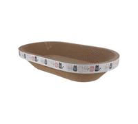 Hemobllo Grattoir pour Chat Intérieur en Papier Ondulé Ovale, Surface Sûre et Facile à Nettoyer, pour Chambre, Lit et Couchage pour Petits Chats de Moins de 3kg