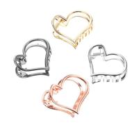 Hemobllo Griffes de Cheveux 4 Pièces Minimalistes Forme Cœur en Alliage Pince à Mâchoire Décorative Facile pour Coiffure Femmes et Filles Anniversaire Bal