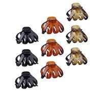 Hemobllo Griffes De Poulpe Pour Cheveux 9 Pièces Petites 6 Cm En Plastique Brillant Noir, Vert Motif Écaille Et Rouge Léopard, Pinces Solides Pour Femmes Coiffure Quotidienne Fête