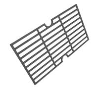 Hemobllo Grille de Cuisson en Fonte Noire, Rectangulaire, pour Barbecue | Surface Émaillée, Bord Surélevé Protecteur, Drainage D’huile, Usage Camping et Cuisson, Entretien Facile