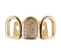 Hemobllo Grilles Dentaires Hip-hop Dorées Creuses En Alliage Ajustables, Bijoux Dentaires Pour Femmes Et Hommes, Décoration Pour Séances Photo Et Fêtes, Style Bling-bling Unique