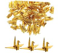 Hemobllo Grues en Origami à Vœux 10 Cm Doré Nacré 50 Pièces Décor Garçon et Filles et Baby Shower Mariage Fête DIY à Suspendre