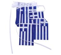 Hemobllo Guirlande de Fanions Carrés Grèce 14X21 CM en Tissu Polyester Résistant aux Intempéries Chaîne Drapeau 9 M 30 Mini Drapeaux pour Décoration de Fêtes et Événements Sportifs