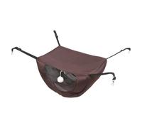 Hemobllo Hamac Suspendu pour Chat, Nid de Repos en Maille Épaisse Café | Tissu Respirant à Mailles Épaisses, Effet Rayé, Usage Intérieur, pour Chatons et Petits Rongeurs