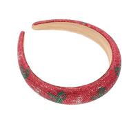 Hemobllo Headband Noël Cristal Baroque Large Épais avec Strass Pailleté pour Femmes Fête de Noël Accessoire Cheveux Filles
