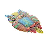 Hemobllo Hibou Simple et Polyvalente Robuste en Métal Bleu Décoration Murale Sculpture Artisanale en Fer pour Chambre et Jardin Déco Maison Élégante