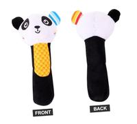 Hemobllo Hochet Peluche Garçon Fille Noir et Blanc Panda Facile à Tenir Éducatif pour Développement Sensoriel pour Nourrissons Garçons Filles Dès la Naissance