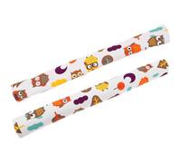 Hemobllo Housse de Poignée pour Poussette en Coton Doux 16X47 CM Lot de 2 Manchons Antidérapants Universels Motif Petit Hibou Protège-Mains Confortables pour Promenade Bébé