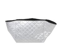 Hemobllo Housse de Protection pour Vitrine à Glaces, Housse Pare-soleil pour Vitrine à Glaces, 55x47x36cm, Film Aluminium, Coton et Tissu Non Tissé, Argenté, Imperméable, Anti-uv, Usage