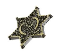 Hemobllo Insigne Hexagonal en Alliage Rétro Épingle Décorative Homme Accessoire Costume Vintage Six Étoiles Cérémonie Badge
