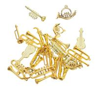 Hemobllo Instruments Miniatures de Noël 24 Pcs en ABS Finition Soignée, Décorations Suspendues pour Maison de Poupée et Ateliers Créatifs Festifs