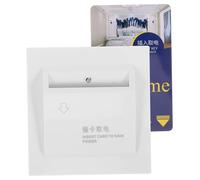 Hemobllo Interrupteur à Carte avec Retard Dextinction Panneau Mural Blanc Système Simple pour Hôtels Auberges et Dortoirs Contrôle Électrique et Pratique