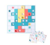 Hemobllo Jeu D'association en Bois Forme T pour Garçon et Filles 3 Ans et Plus, Éducatif de Mots Croisés en Bois, Puzzle T Shape Léger et Solide, pour Développement Créatif et Mémoire