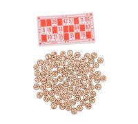 Hemobllo Jeu de Bingo avec Cartes Numérotées et Miniatures Jeu de Société Interactif pour Fête et Éducation Lot