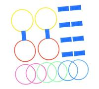 Hemobllo Jeu de Lancer Anneaux Interactif pour Garçon Fille Extérieur et Portable Favorise Coordination Main Œil et Esprit Déquipe Set de Cercles avec de Adapté pour Jeux Couleur Aléatoire