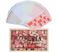 Hemobllo Jeu De Société Bingo Russe avec Boîte Jeu De Loto pour Garçon Fille Échiquier Numérique Développement Logique Et Travail Équipe