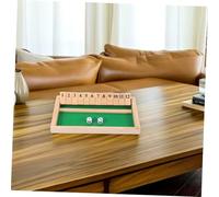 Hemobllo Jeu de Société Bois Shut The Box avec Plateau et Dés Jeu Familial Classique pour Seniors Développement Logique et Interaction Parent-garçon Fille Éducatif