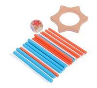 Hemobllo Jeux Équilibre pour Garçon Fille Jeu De Bâtons Montessori Bois Jouet Casse-tête Interactif De Jouets pour Entraîner La Patience Équilibre pour Garçon Fille Et Adultes