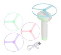 Hemobllo Jouet Lance-Disque Rechargeable pour Chat et Chaton, 4 Rotors | Plastique Léger, Format Portable à Main, Coloris Vert Clair, pour Foyers Occupés et Garçon et Filles