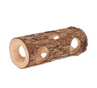Hemobllo Jouets à mâcher Cage cachette Cosy pour Cochon d'Inde Tunnel de Lapin Cacher Tunnels et Tubes pour Hamsters Fournitures de Hamster Trucs de Hamster Bois Coffee
