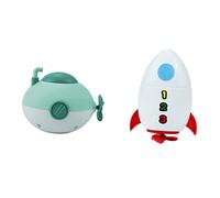 Hemobllo Jouets De Bain Mécaniques sous-Marins pour Garçon Et Filles Lot De 2 Pièces Plastique Vert Et Rouge Jouets De Bain Ludiques Adaptés