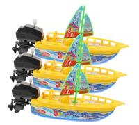 Hemobllo Jouets De Bain pour Enfants Jouets De Piscine pour Tout-Petits Bateau pour Bain De Voilier Jouets De Bain À Remonter Flottant pour Bébé Jouets De Bain en